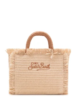 Vanity Mini Straw Bag with Embroidery