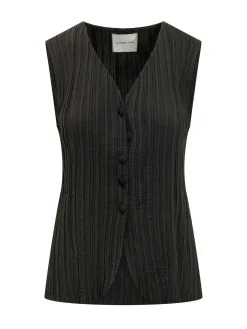 Vest with Buttons and V Neck