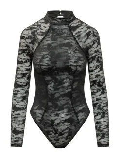 Vivian Floral Lace Effect Bodysuit