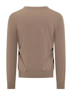V Neck Sweater with Geometric Pattern