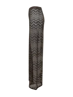 Wide Leg Chevron Knit Pants