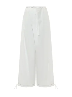 Wide Leg Drawstring Trousers