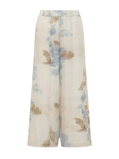 Wide Leg Landscape Print Trousers