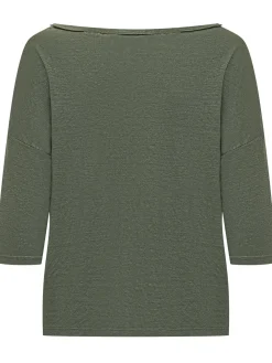 Wide Neck Top with Three Quarter Sleeves