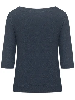 Wide Neck Top with Three Quarter Sleeves