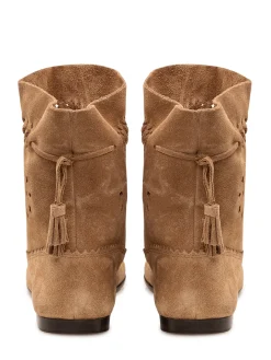 Woosta Ankle Boot with Perforations and Tassels