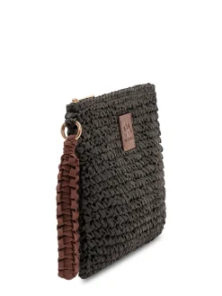 Woven Clutch with Wrist Strap