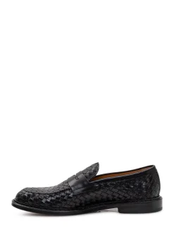 Woven Penny Loafers with Front Strap Adler