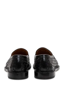Woven Penny Loafers with Front Strap Adler