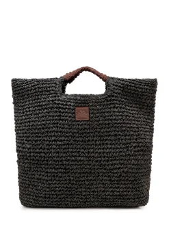 Woven Tote Bag with Integrated Handles