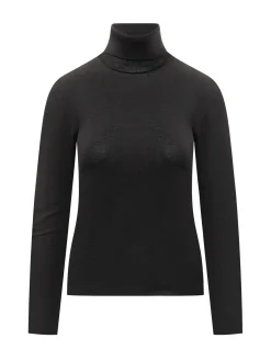 Zanone Black Fine Wool Turtleneck