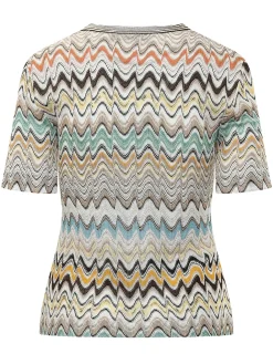 Zig Zag V Neck Top