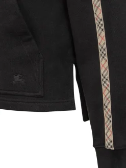 Zip Up Hoodie with Check Detail