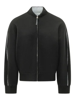 Zip-Up Sweatshirt With High Neck