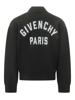 Zip-Up Sweatshirt With High Neck